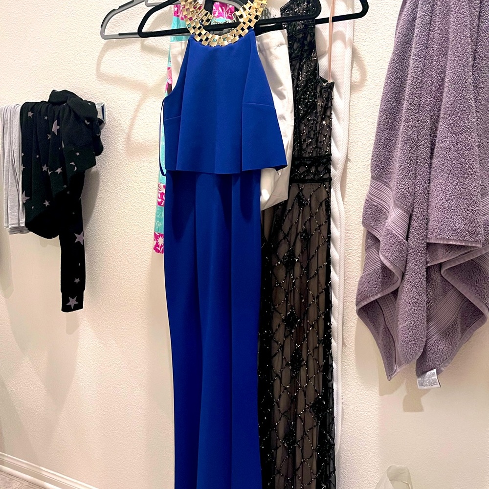 Royal blue wedding guest dress